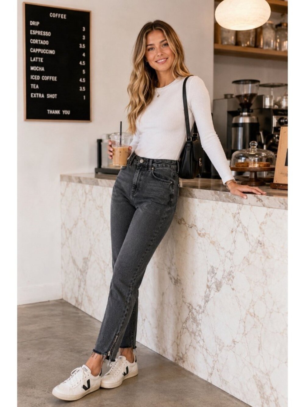 $255 PAIGE Black Fog Margot Crop High Rise Skinny Jeans Ankle Zip Raw Hem 27